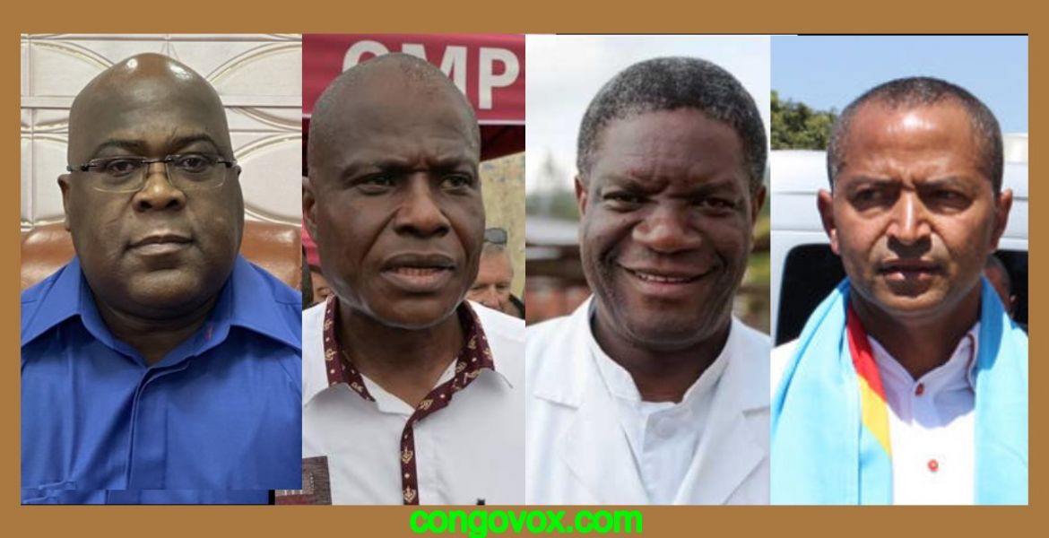 Felix Tshisekedi, Martin Fayulu, Dr. Denis Mukwege, Moise Katumbi