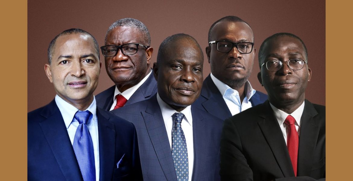 De g. à dr. : Moïse Katumbi, Denis Mukwege, Martin Fayulu, Delly Sesanga, Matata Ponyo Mapon.