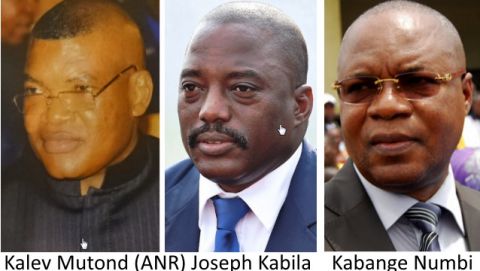 Kalev Mutond (ANR), Joseph Kabila, Kabange Numbi (PGR)