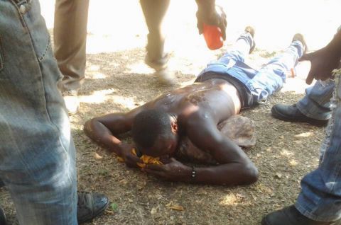 Un victime de la brutalite policiere a Lubumbashi, RDC