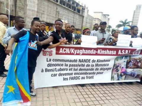 Manifestation de la communauté Nande le 29/11/2019 à Kinshasa
