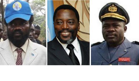 Gédéon Kyungu, Joseph Kabila et John Numbi  